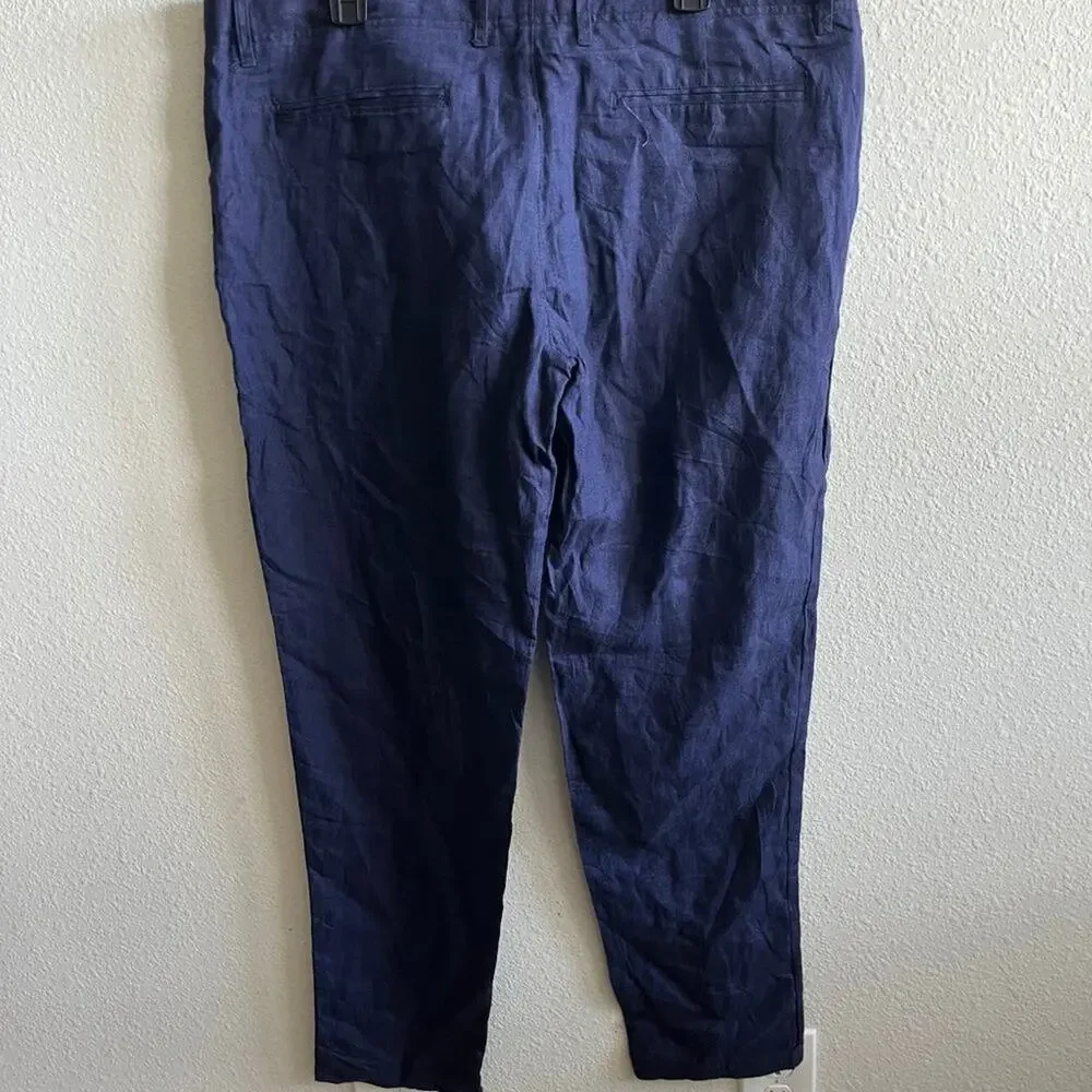 NWT Zara Men's Blue Linen Pants Size XXL Style 0706/433/01